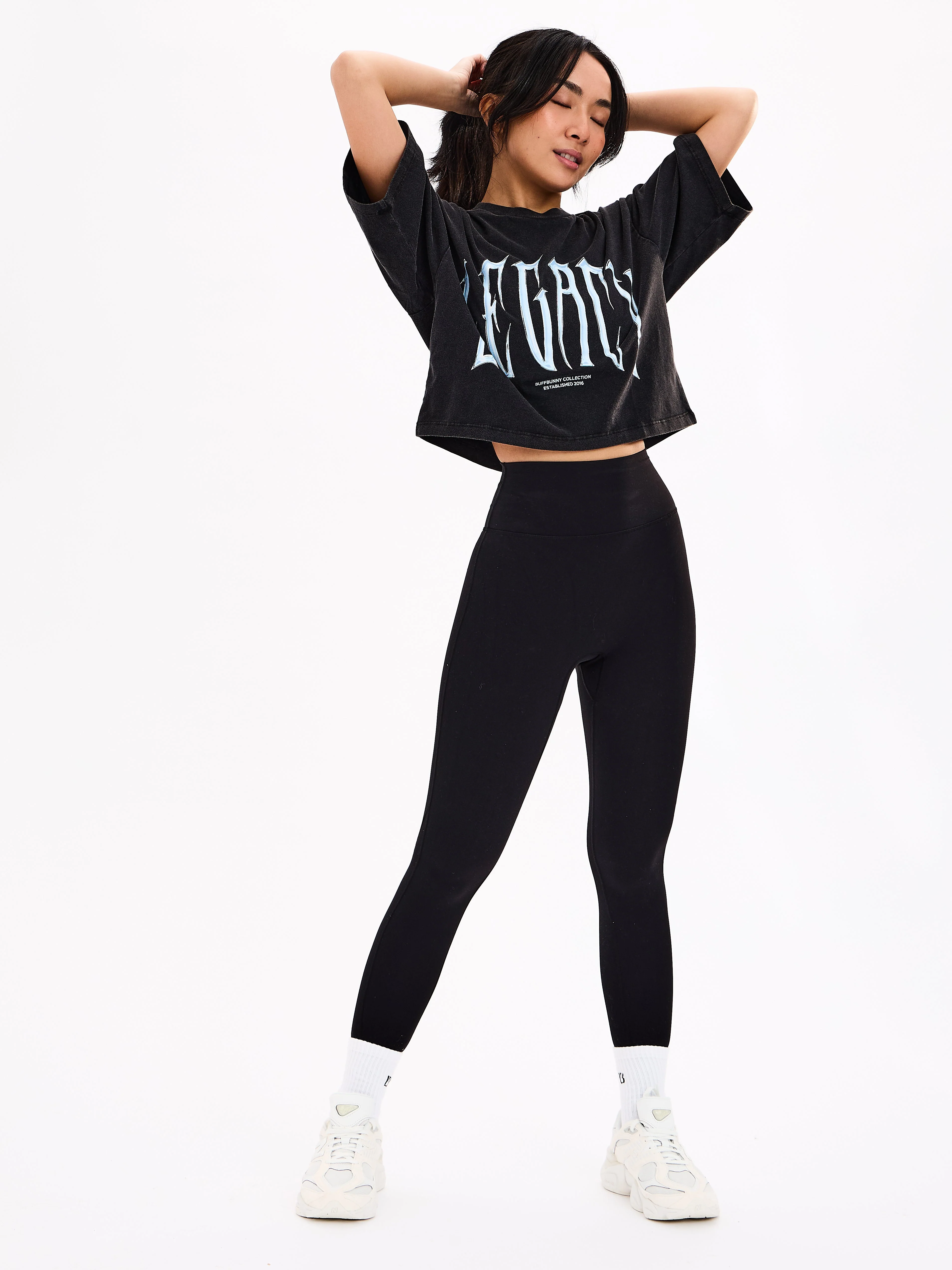 Throw Back Crop Tee - Vintage Black - Image 5