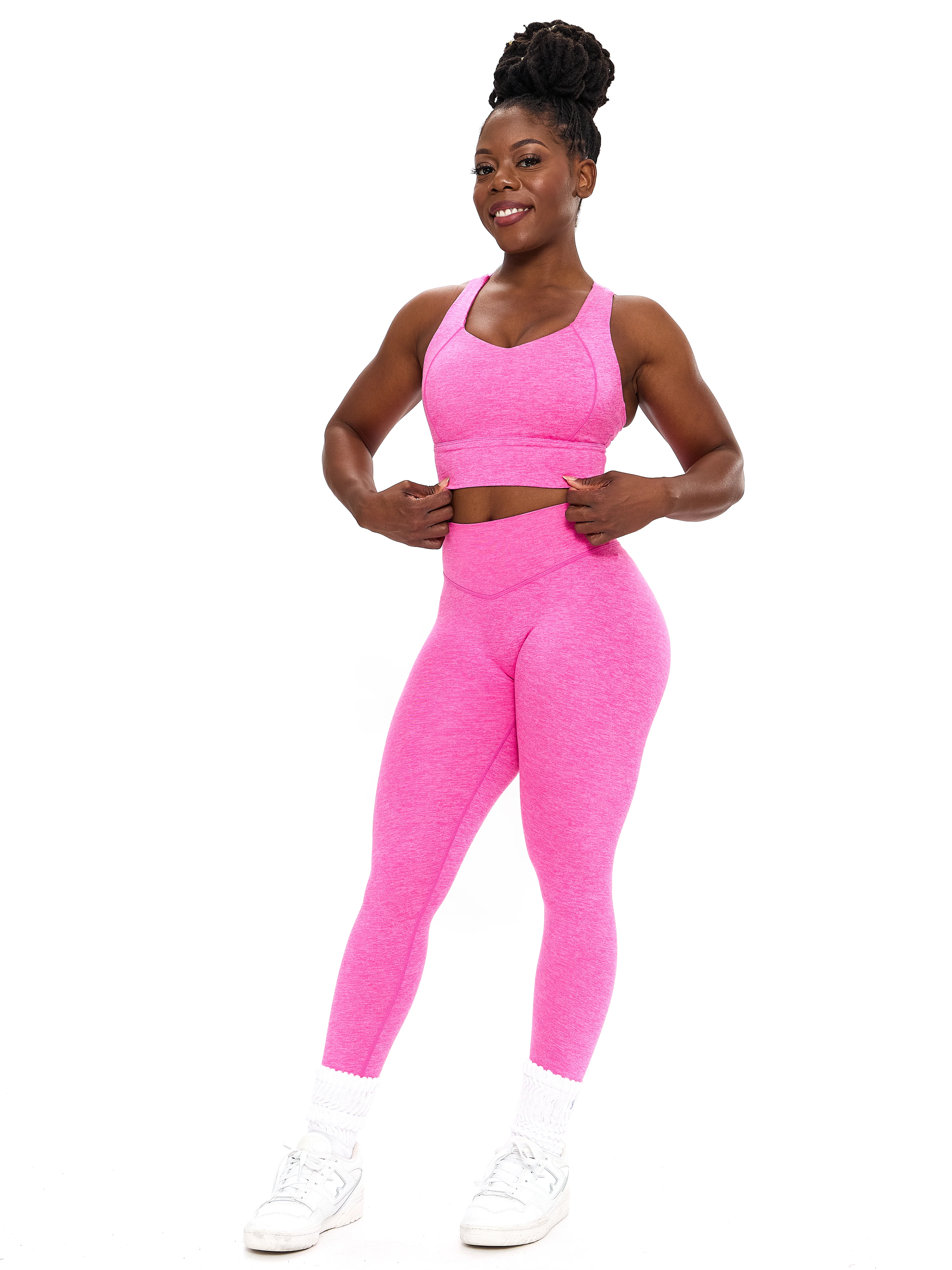 Twilight Dream Heather Sports Bra - Candy Crush Pink - Image 3