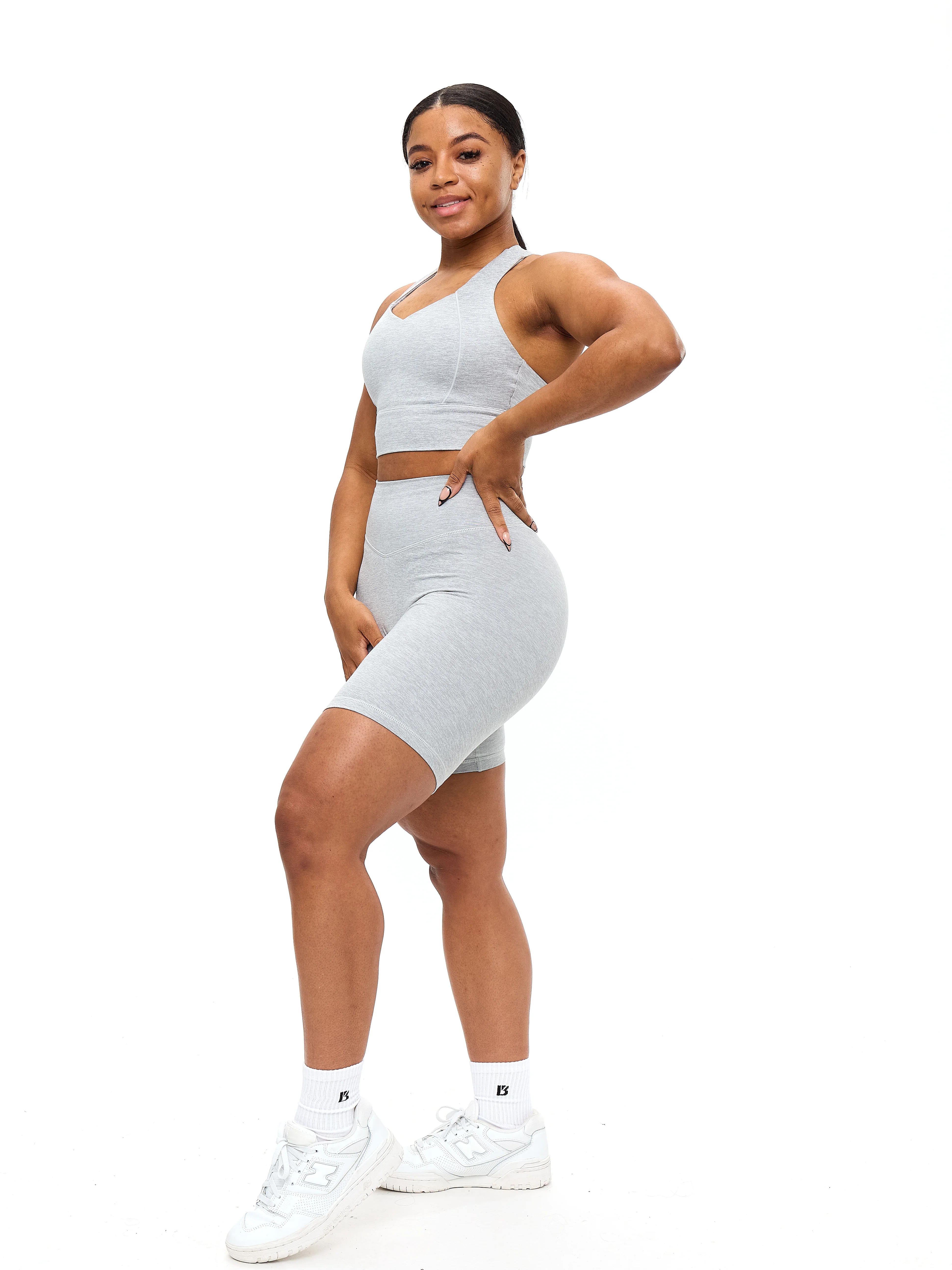 Twilight Dream Heather Sports Bra - Heather Grey - Image 4