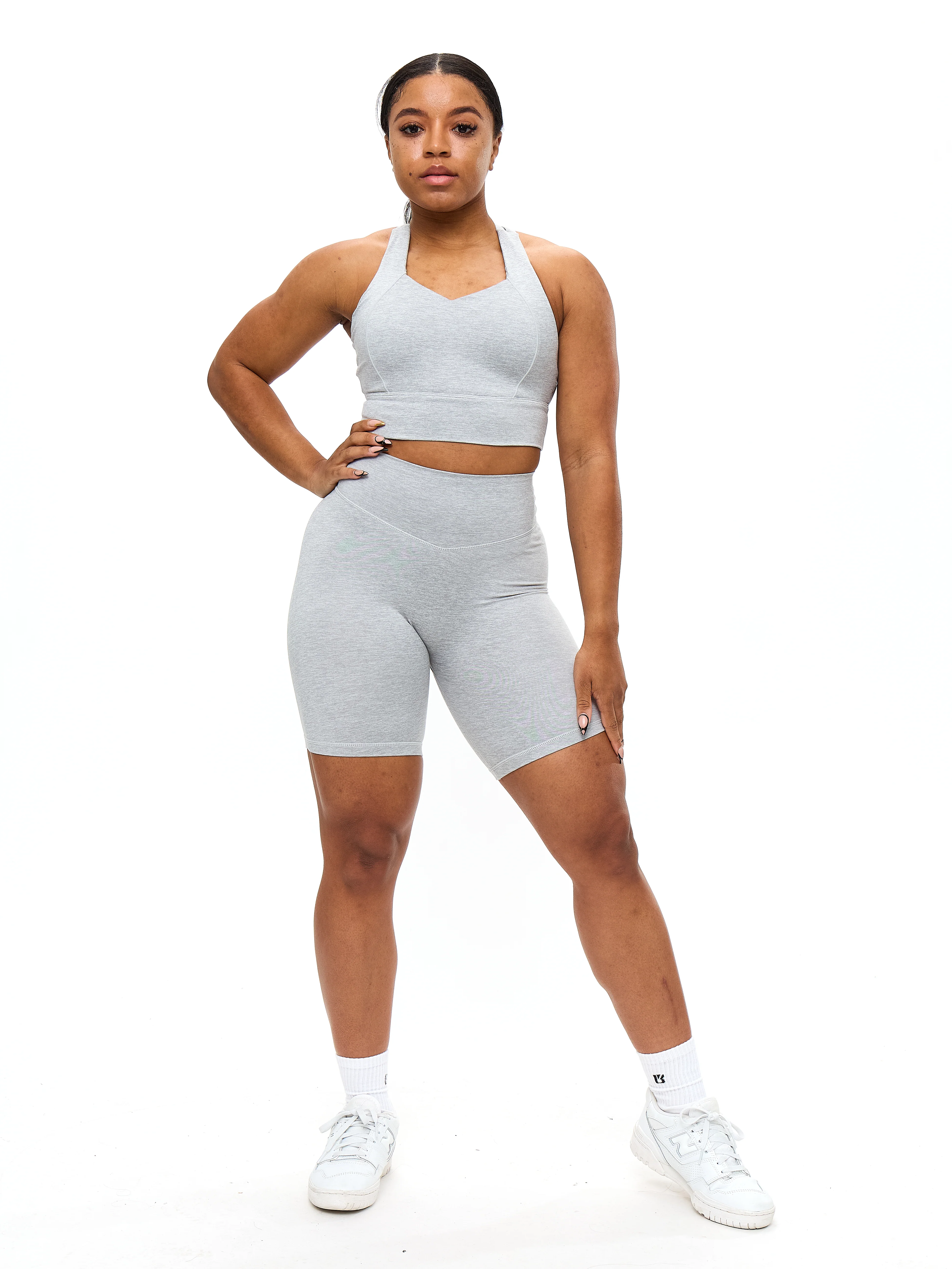 Twilight Dream Heather Sports Bra - Heather Grey - Image 5