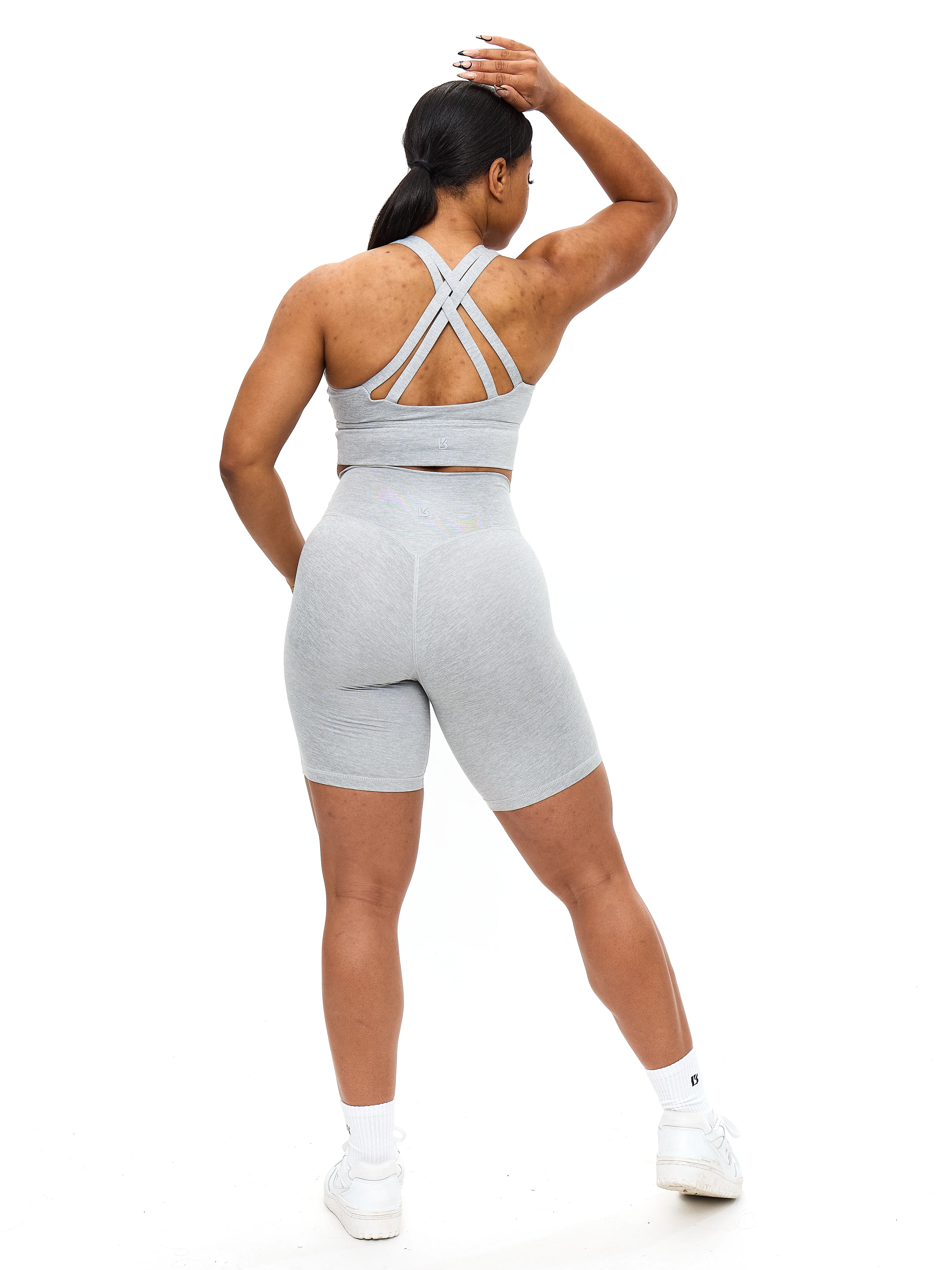 Twilight Dream Heather Sports Bra - Heather Grey - Image 7