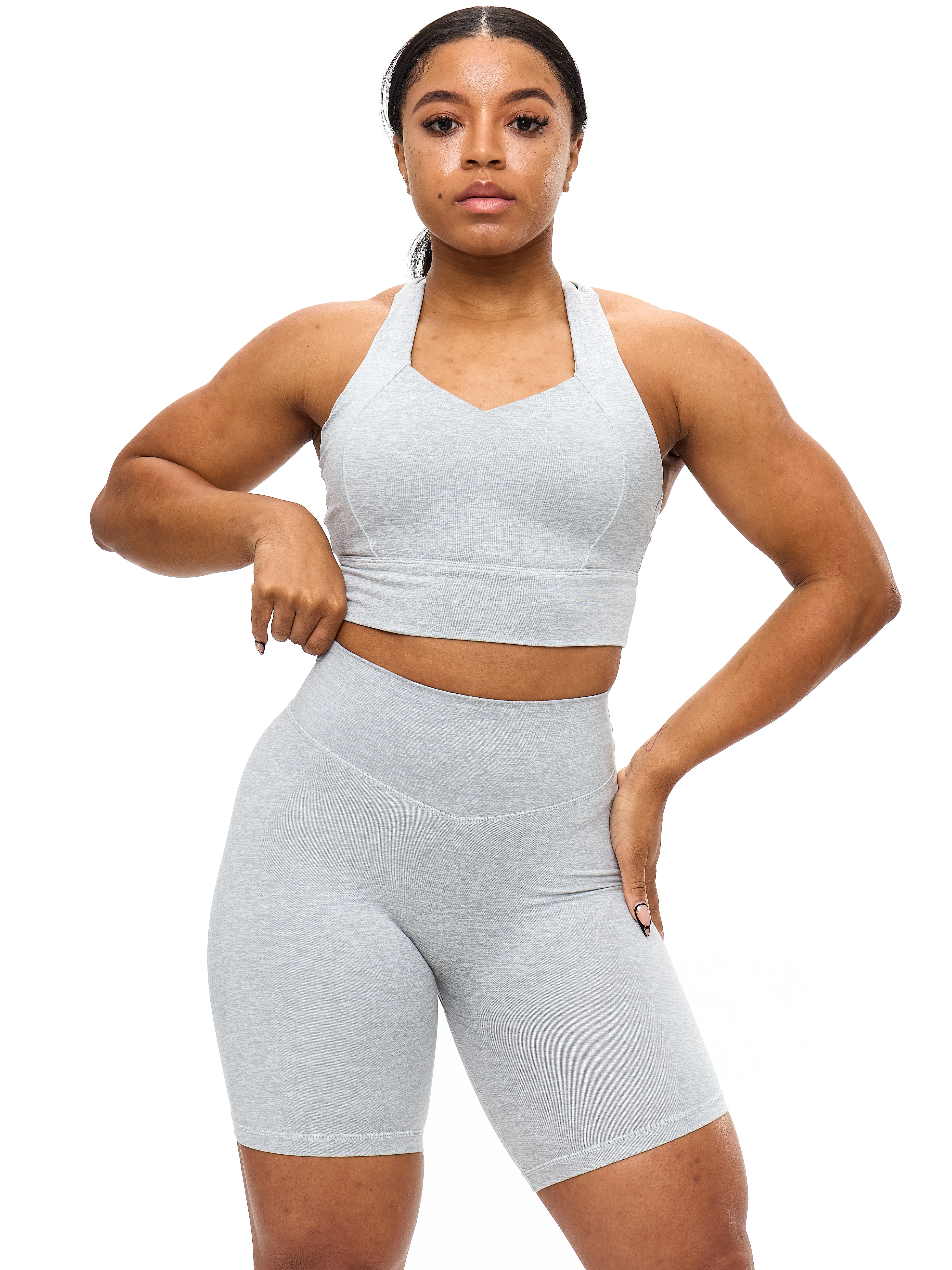 Twilight Dream Heather Sports Bra - Heather Grey - Image 8