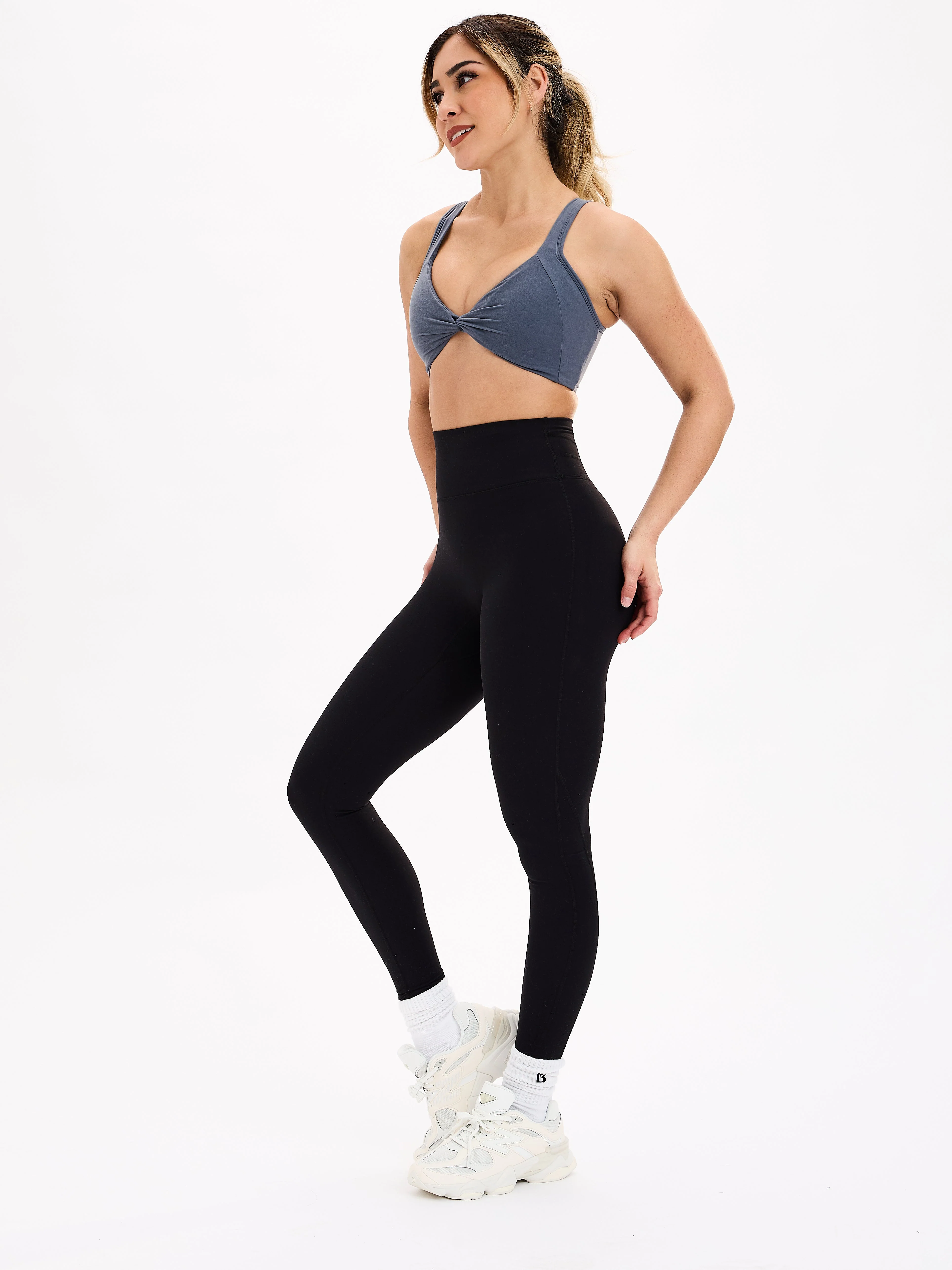 Twisted Curve Sports Bra - Barista Blue - Image 4
