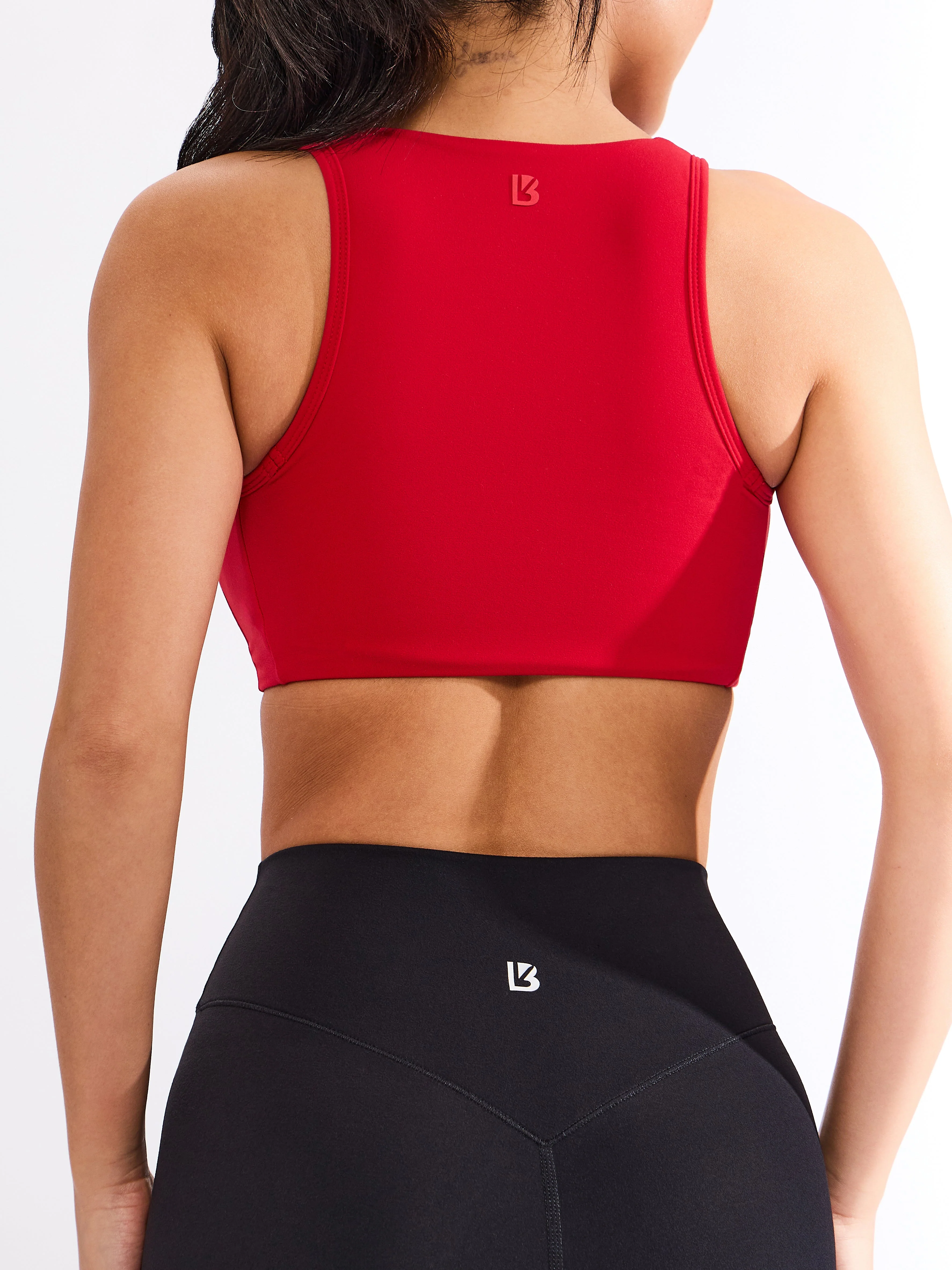 Twisted Curve Sports Bra - Lipstick Red - Image 2