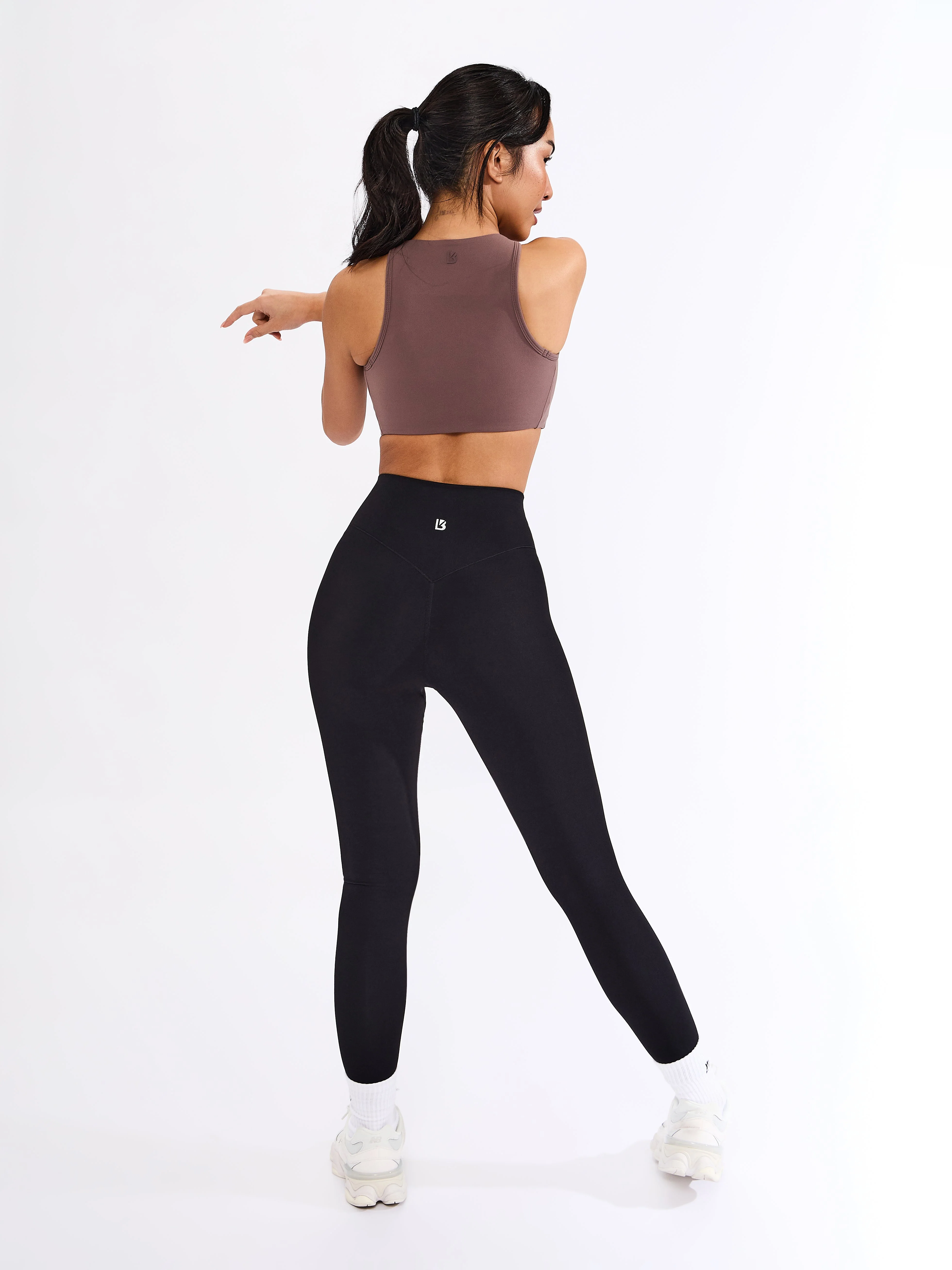 Twisted Curve Sports Bra - Mocha Berry - Image 5