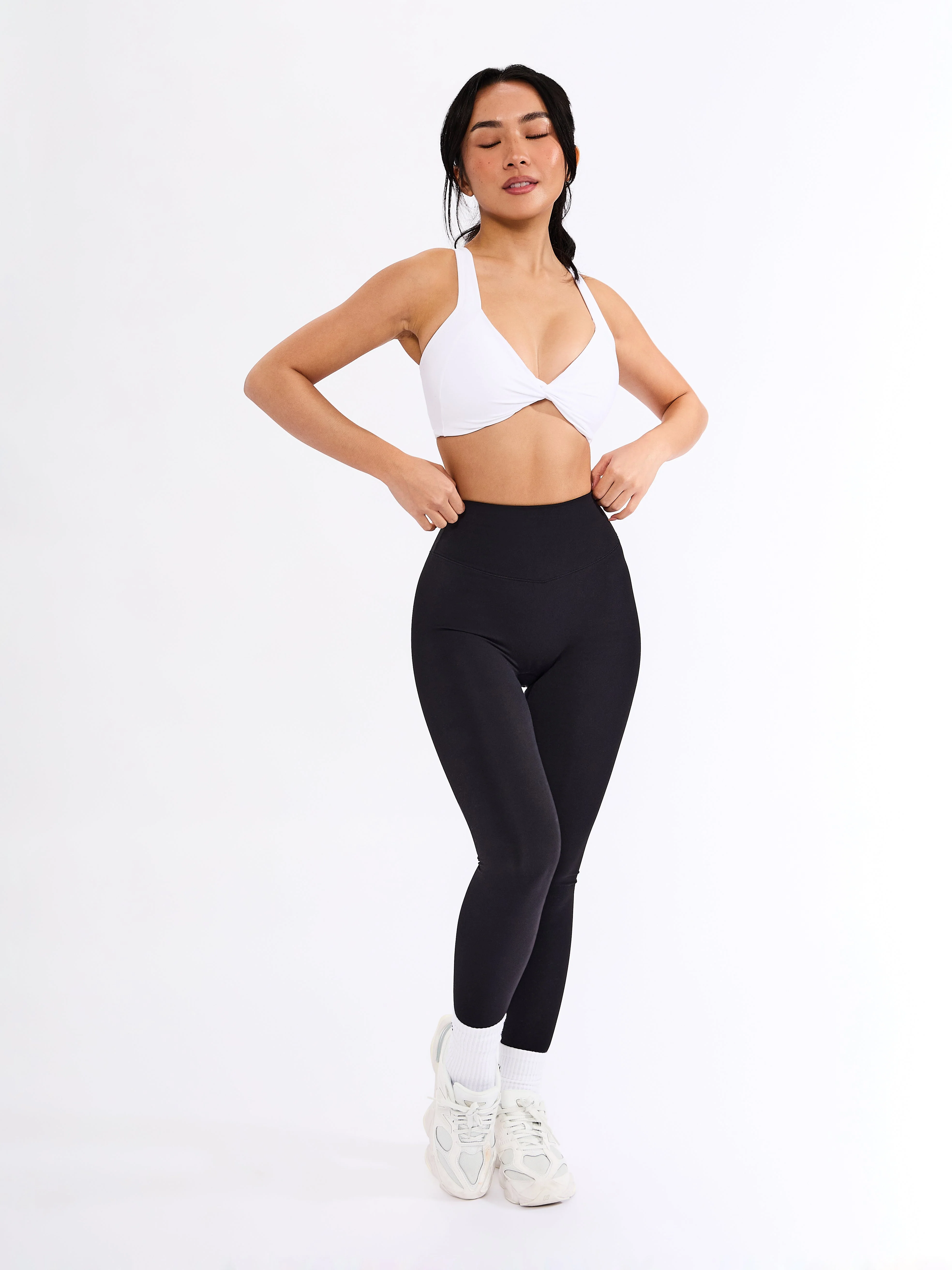 Twisted Curve Sports Bra - White - Image 6