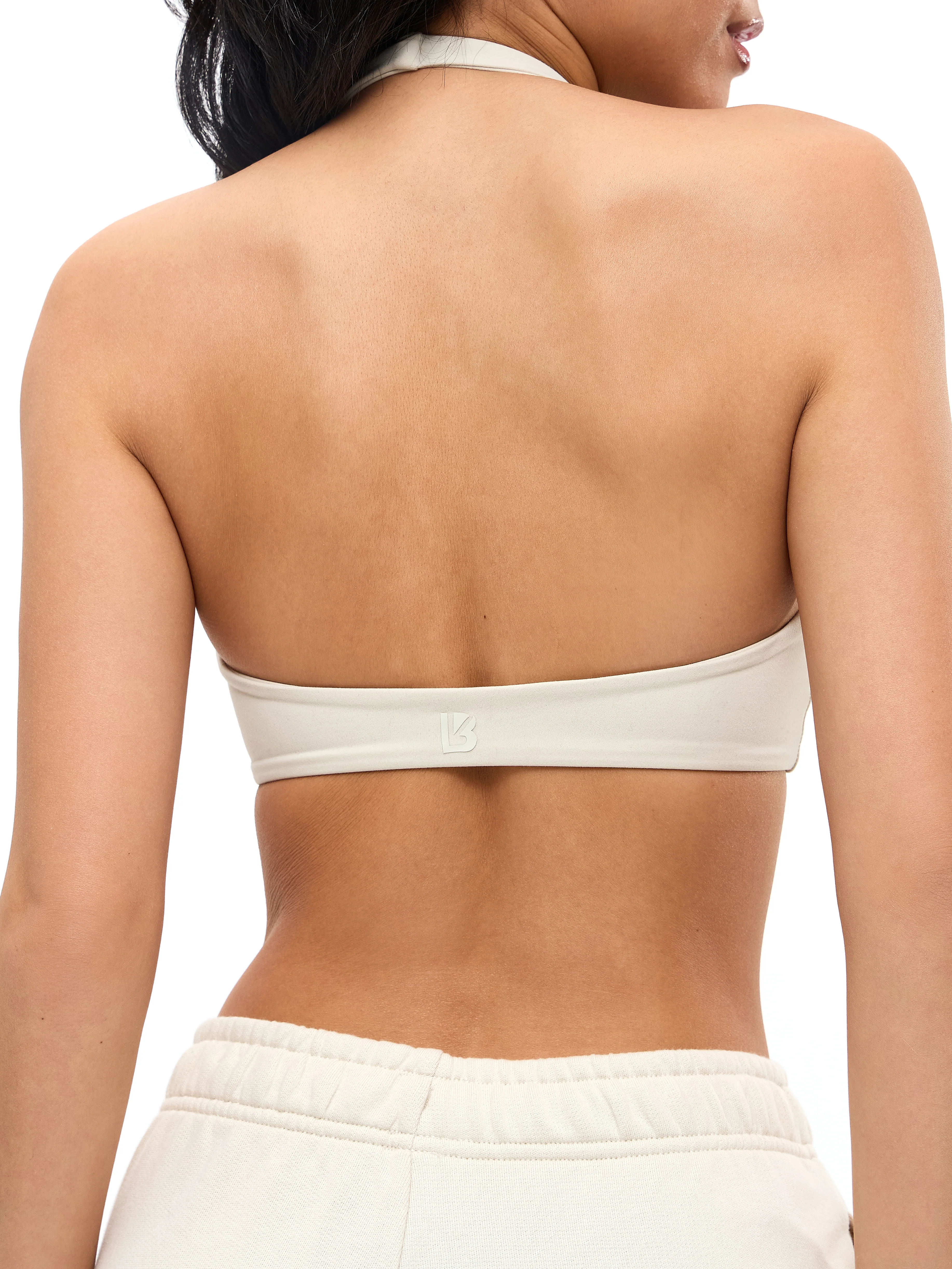 Twisted Halter Sports Bra - Bone - Image 5