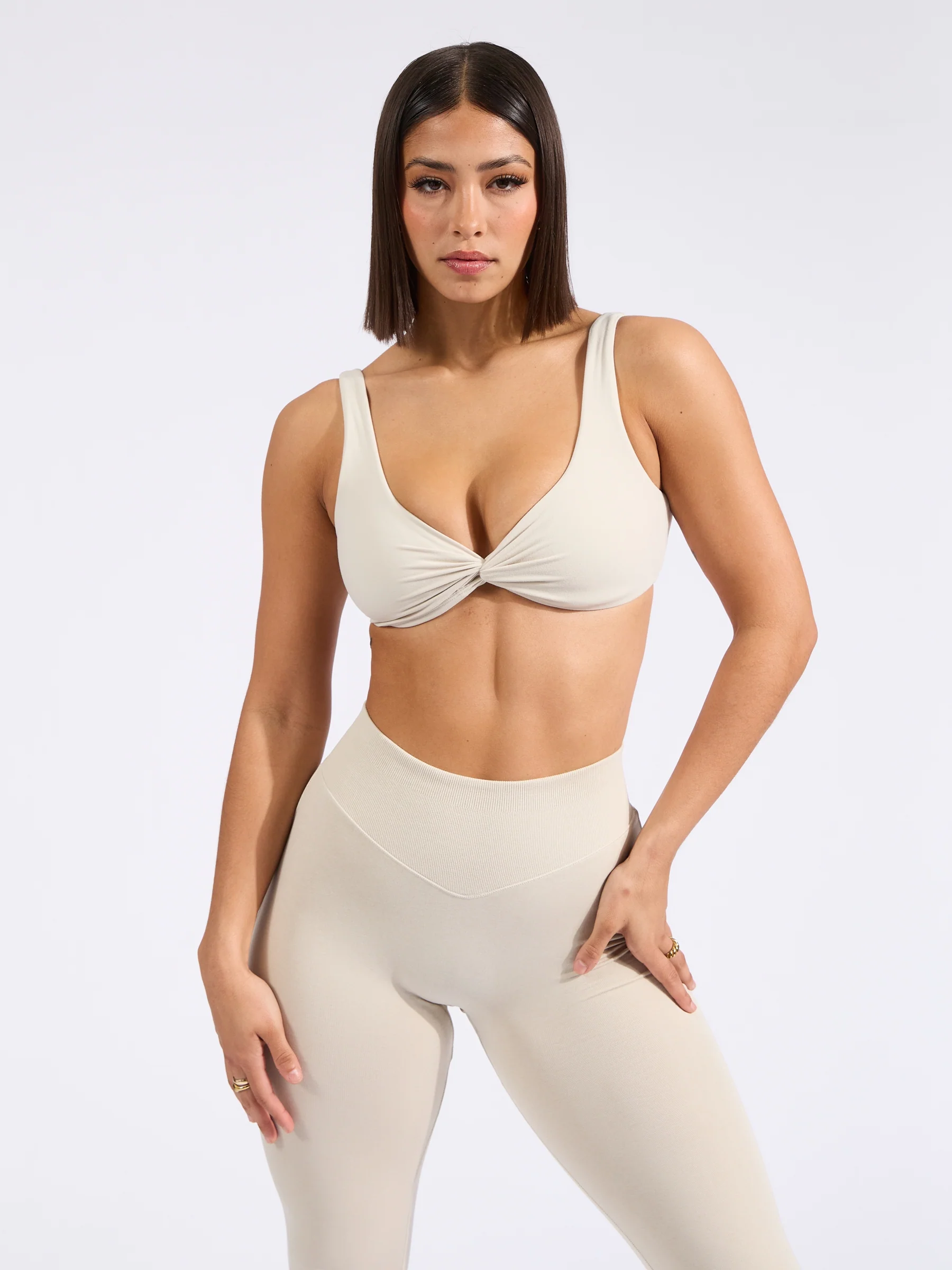 Twisted Sports Bra - Bone - Image 4
