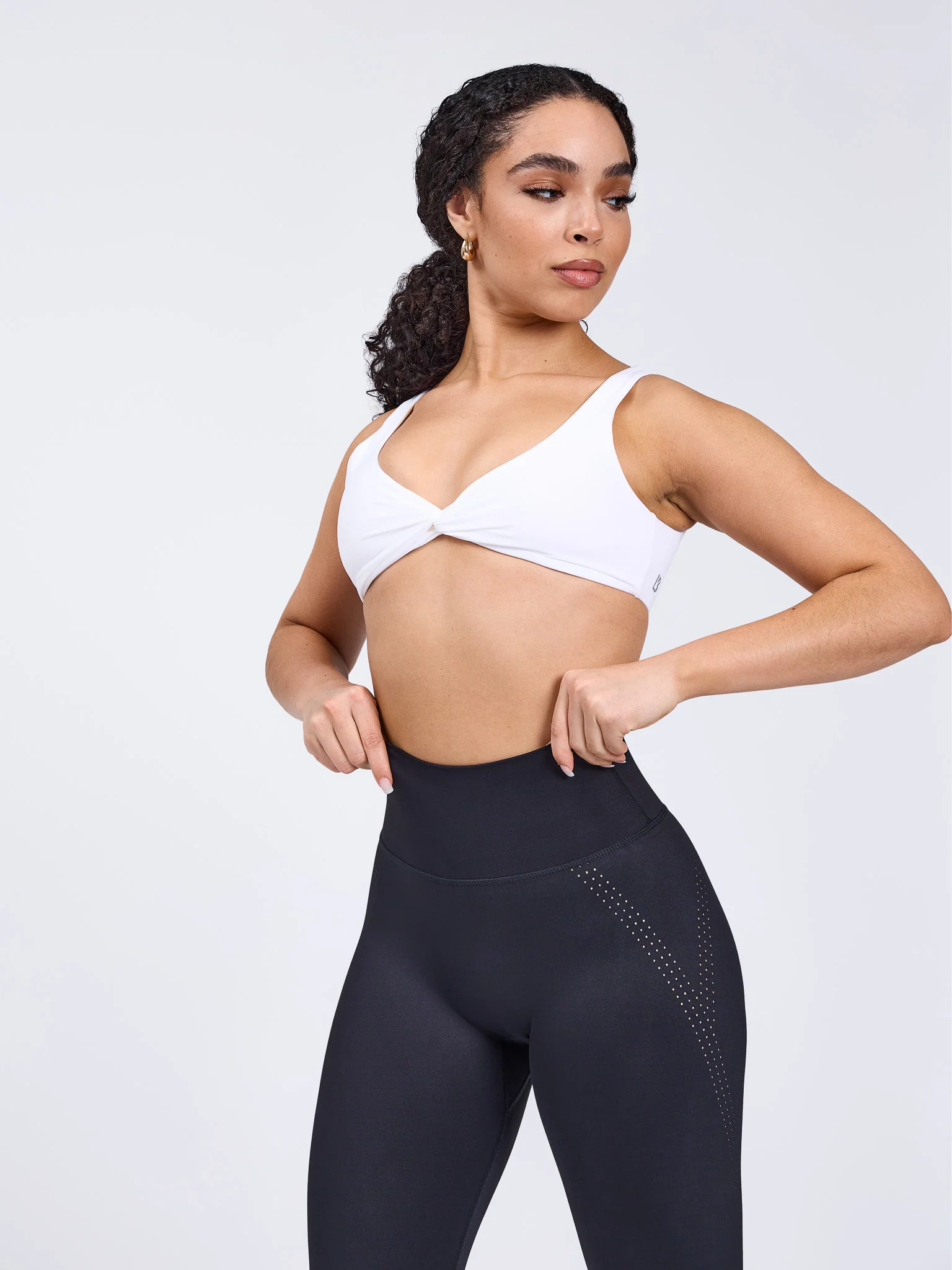 Twisted Sports Bra - White - Image 4
