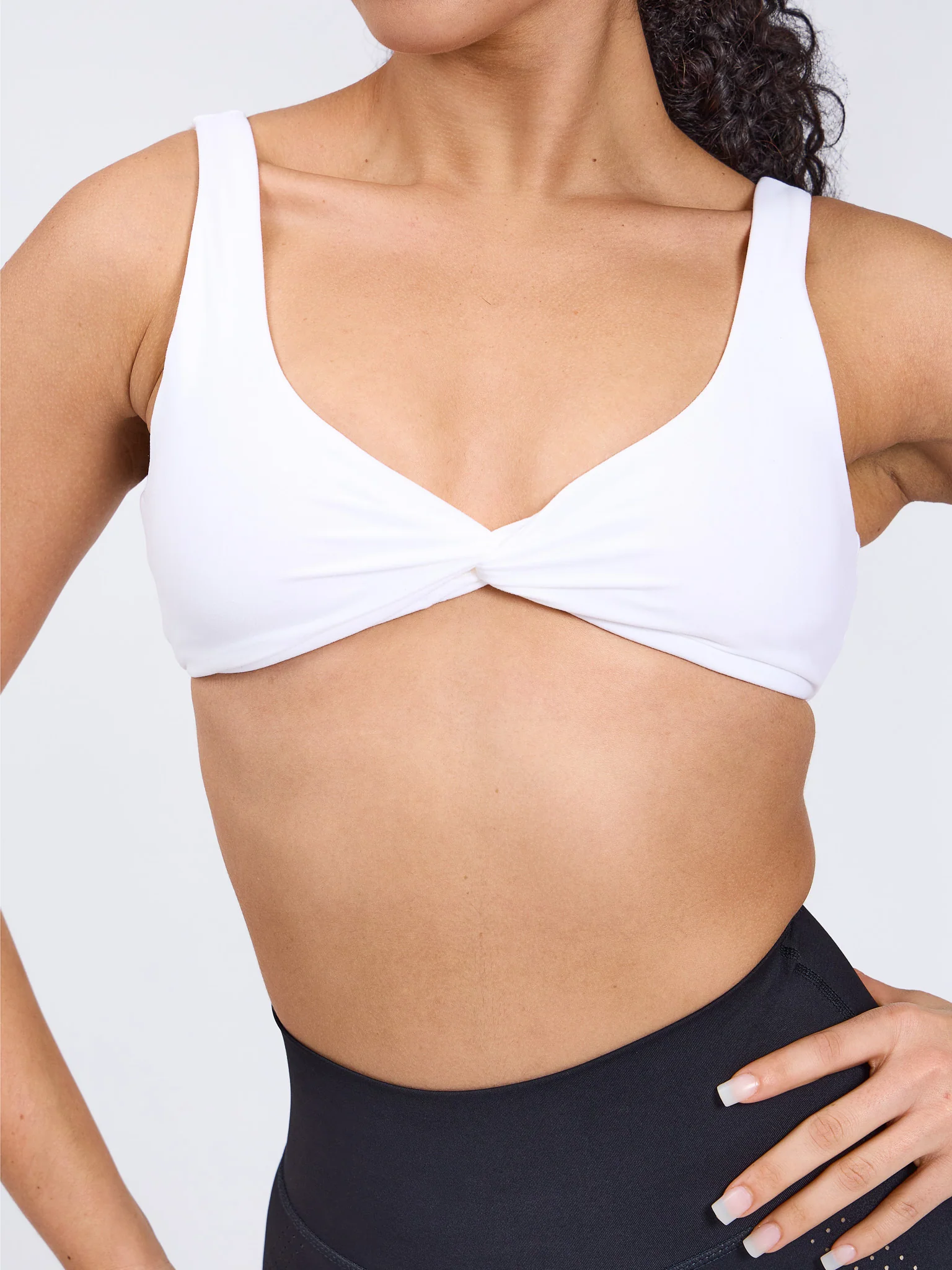 Twisted Sports Bra - White - Image 5