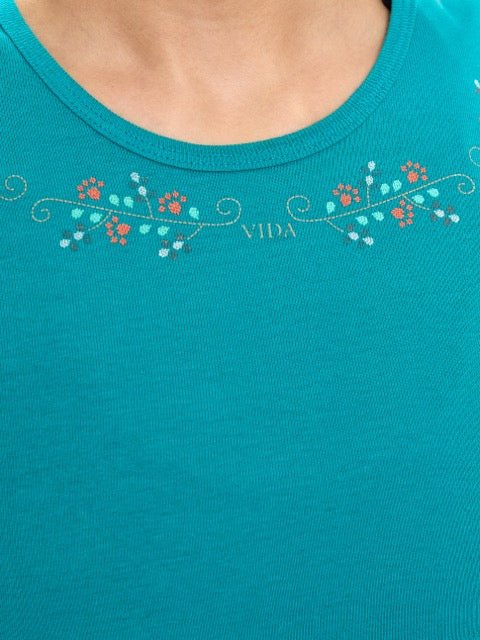 Vida Baby Tee - Teal - Image 4