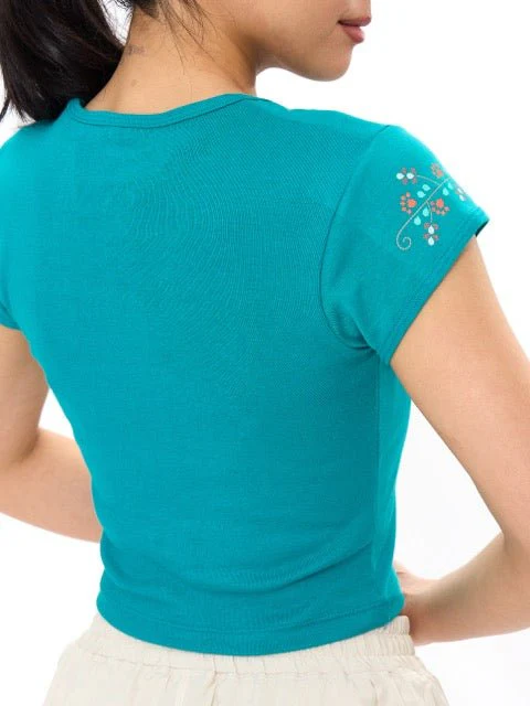 Vida Baby Tee - Teal - Image 7