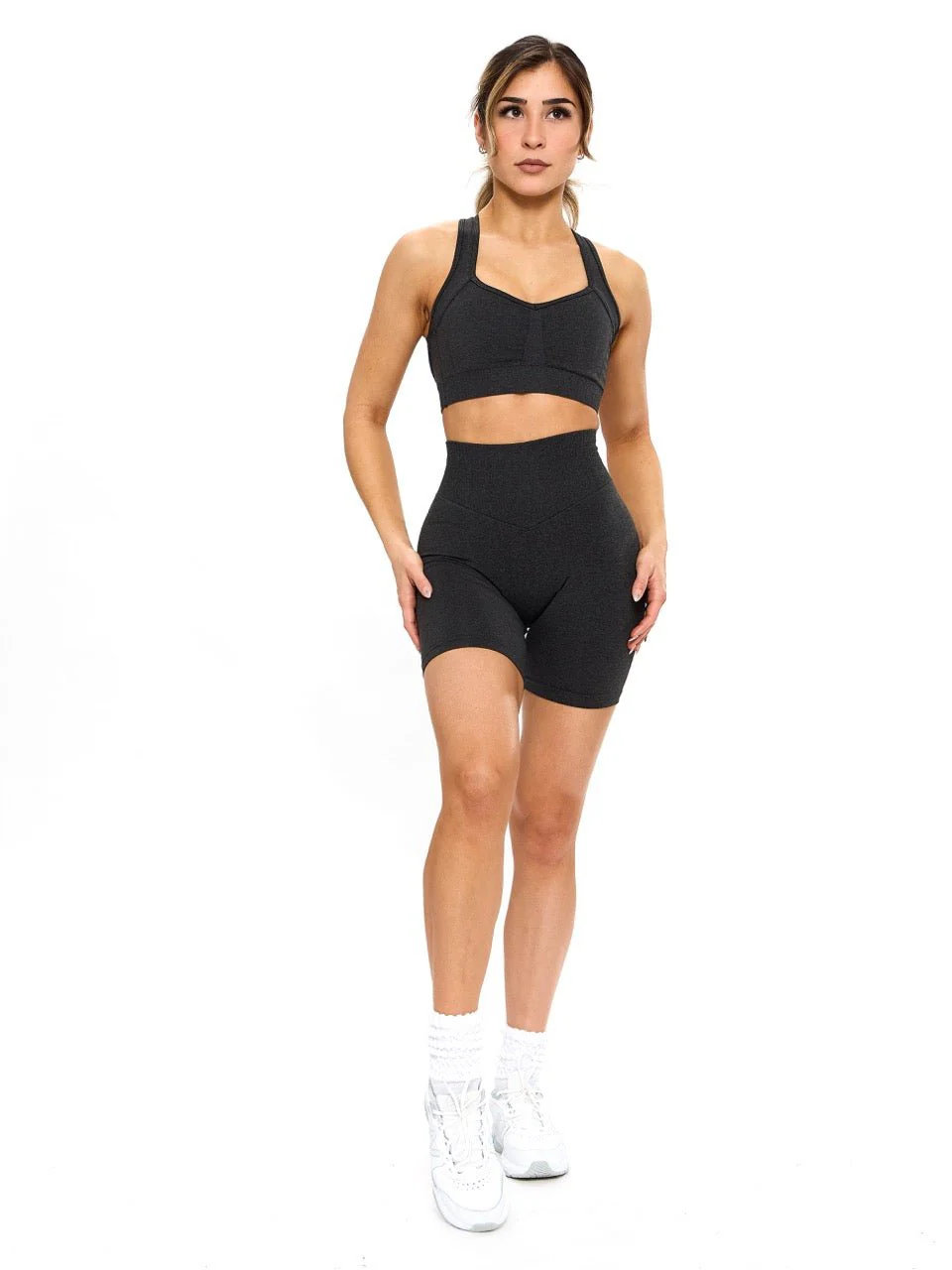 Vida Seamless Short - Charcoal - Image 3