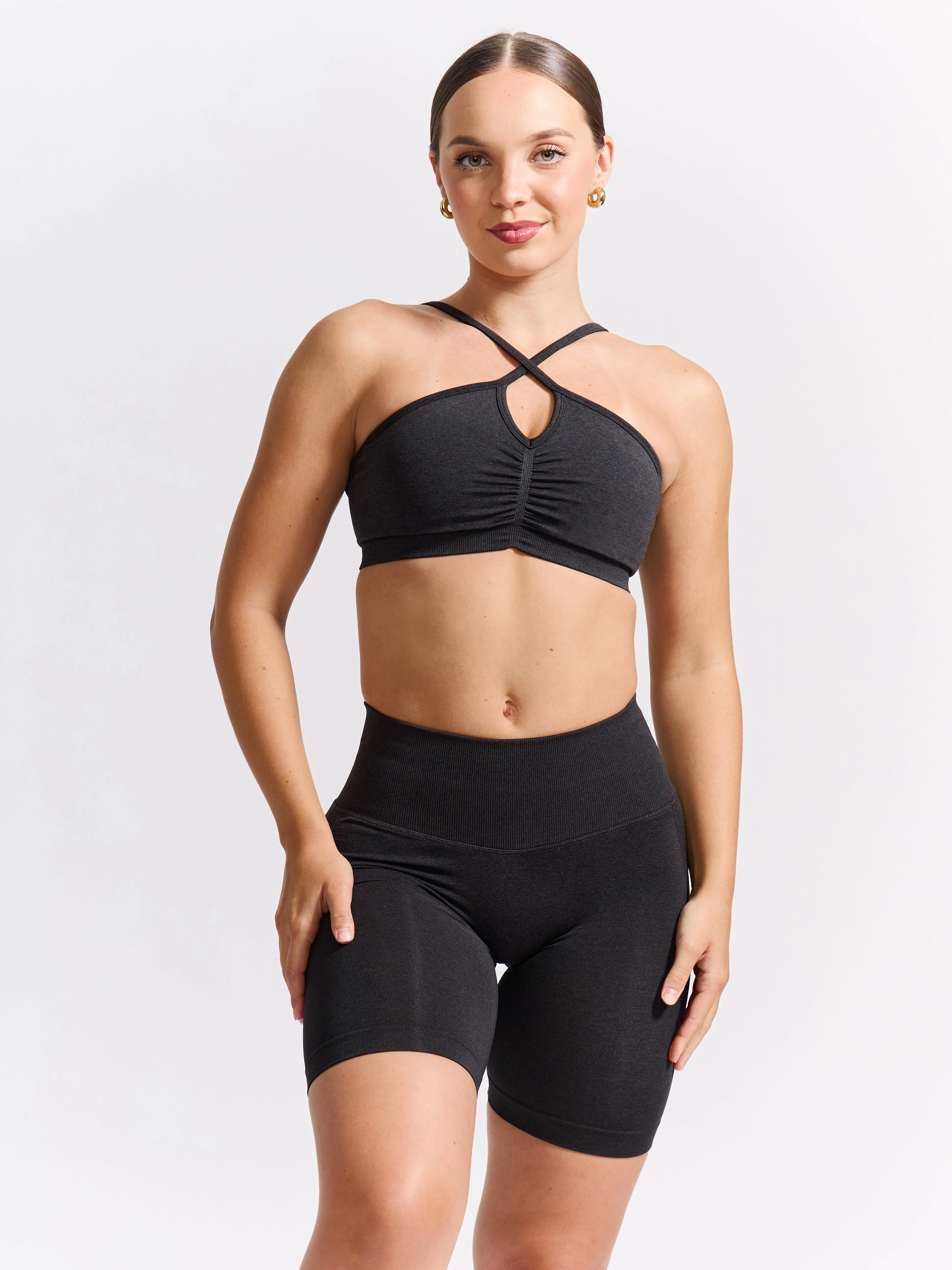Wonder Seamless Sports Bra - Charcoal - Image 4