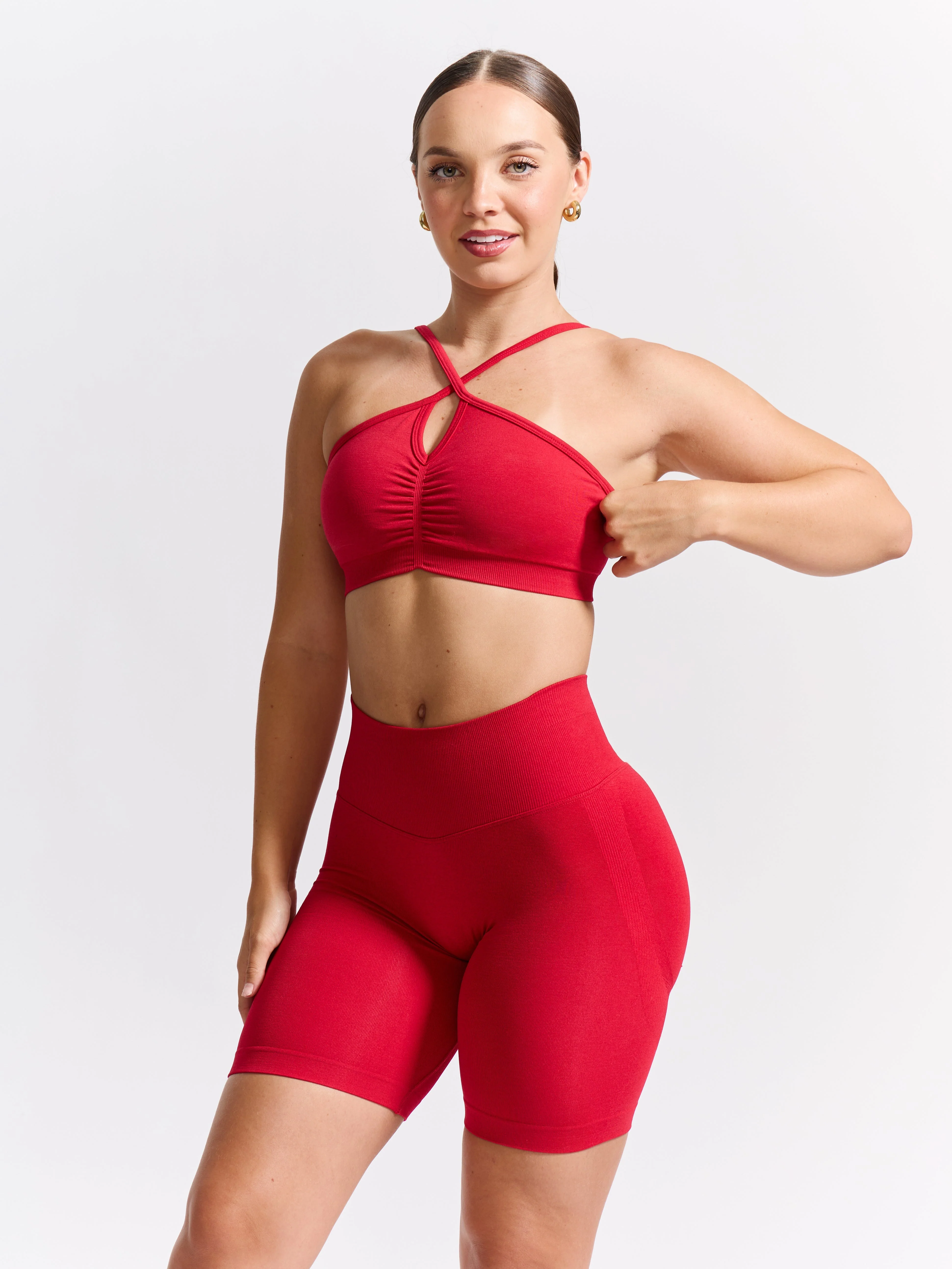 Wonder Seamless Sports Bra - Lipstick Red - Image 2